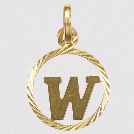 Hänge, längd 27mm inkl ögla, Ø17mm, 18K Vikt: 2 g