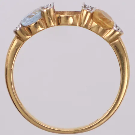 Ring, defekt, en sten saknas, 18K  Vikt: 2,3 g