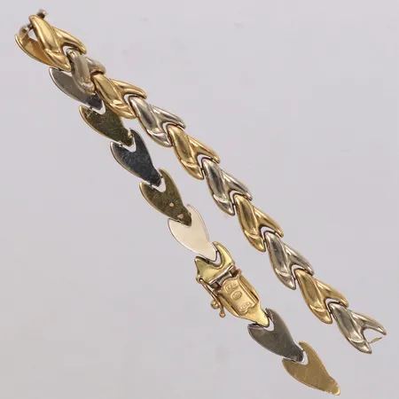 Armband, trasigt, av i länk, 18K  Vikt: 12,6 g