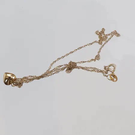 Halskedja, hänge, trassel/defekt, 18K Vikt: 1,5 g