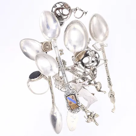 Diverse defekt silver 830-925/1000 Vikt: 81 g