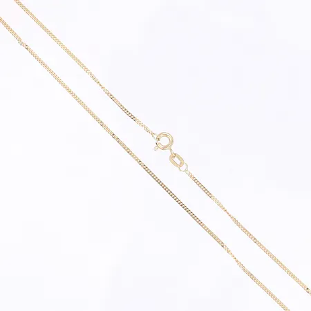 Halskedja pansar, längd 38cm, bredd 1mm, 18K Vikt: 2,3 g