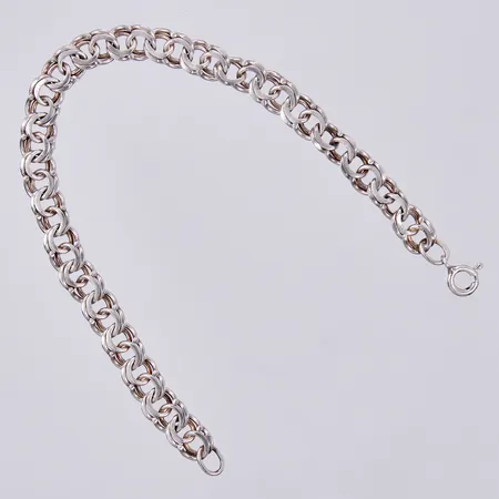 Armband bismarck, längd: ca18cm, bredd: ca 7mm, 830/1000, silver Vikt: 9,5 g