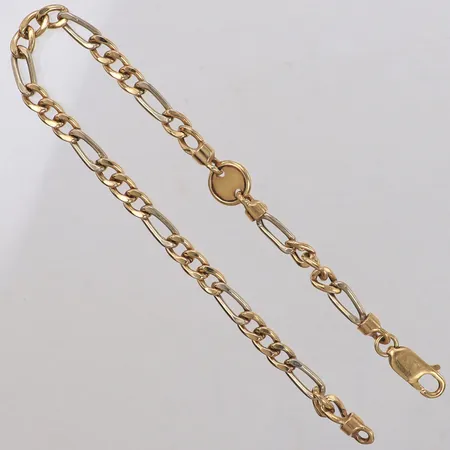 Armband Figaro, längd 22cm, bredd 4,7mm, ihålig, 18K Vikt: 9,5 g