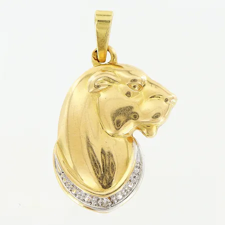 Hänge, 16x28mm, diamant ca 0,01ct, 18K Vikt: 3,3 g