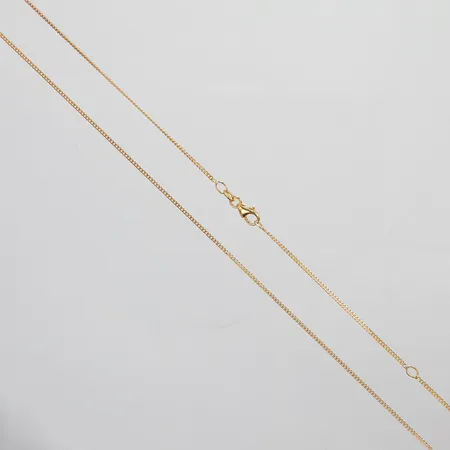 Kedja, Pansar, längd: 45+50,2cm, bredd: 1mm, italienska stämplar, 18K Vikt: 2,5 g