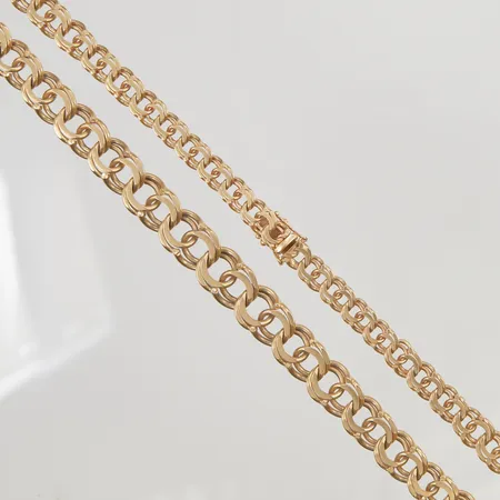 Collier doserad Bismarck, 51cm, bredd: 8-14mm, 18K, 103,8g.