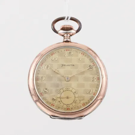 Fickur Helvetia, tickar igång men ej funktionstestat, diameter ca 5 cm,silver. Vikt: 0 g