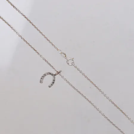 Kedja med hänge, Take no shit, Efva Attling, längd 50,5cm, bredd 1,8mm, hängets mått 19x11mm, etui, silver 925/100 Vikt: 5,2 g