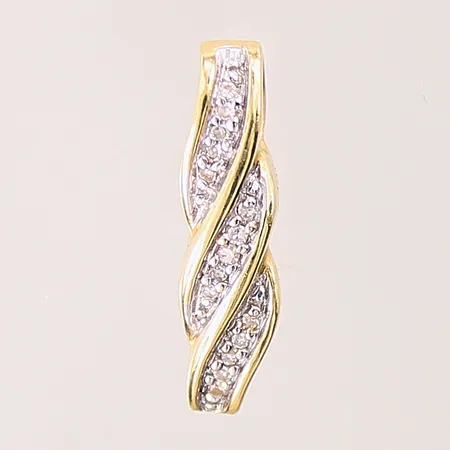 Hänge med 8/8-slipade diamanter 0,04ct enligt gravyr, 18,3x4,2mm, 18K  Vikt: 1,8 g