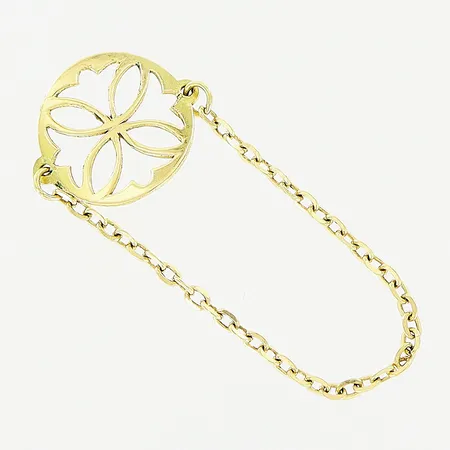 Ring, kedjemodell, stl 18¾, bredd 1-10mm, 18K Vikt: 0,5 g