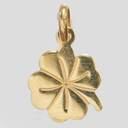 Hänge, fyrklöver, 15,9x9,4mm, 18K Vikt: 0,4 g