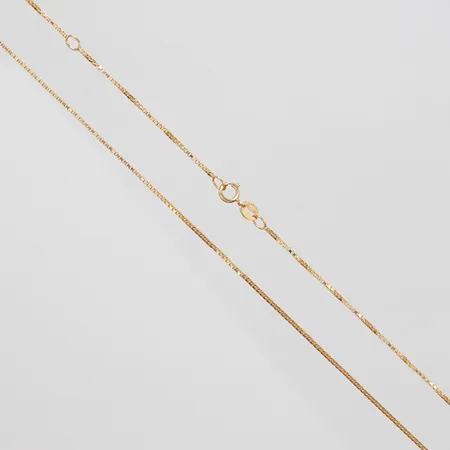 Kedja, Venezia, längd: 38,2+42,3cm, bredd: 0,8mm, 18K Vikt: 2,4 g