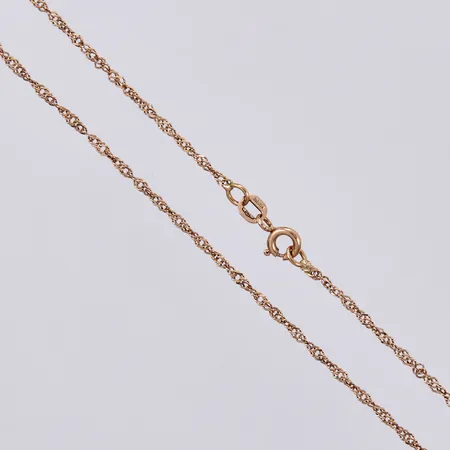 Vristlänk, längd ca 27cm, bredd ca 1mm, 18K Vikt: 1,6 g