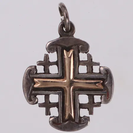 Hänge, längd 23,2mm, bredd 16,2mm, delvis förgylld, silver 925/1000 Vikt: 1,7 g