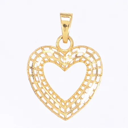 Hänge i form av hjärta, höjd 20mm, 21K Vikt: 1,2 g