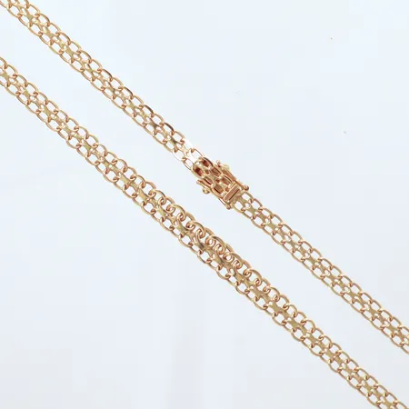 Collier doserad, X-länk, längd 41,5cm, bredd 4,7-5,9mm, Joans, 18k  Vikt: 12,2 g