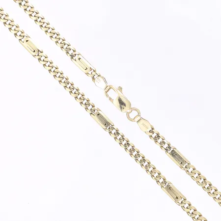 Halskedja pansarlänk, längd 59cm, bredd 3mm, 14K Vikt: 22,5 g