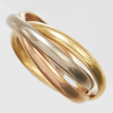 Ring, Cartier, Trinity, liten modell, stl.52, Ø16½, bredd: 2,4mm/ring, ref.nr.CRB4235152, serienr.YPG426, 18K, certifikat daterat 2024-12-17, Stockholm, kvitto, etui samt box medföljer, Nypris SEK 20100 Vikt: 6,2 g