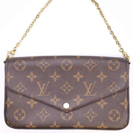 Handväska Louis Vuitton Félicie, made in Spain, ca 21x11x3mm, monogramcanvas, visst slitage, saknar innerpochette och korthållare, inga tillbehör Vikt: 0 g