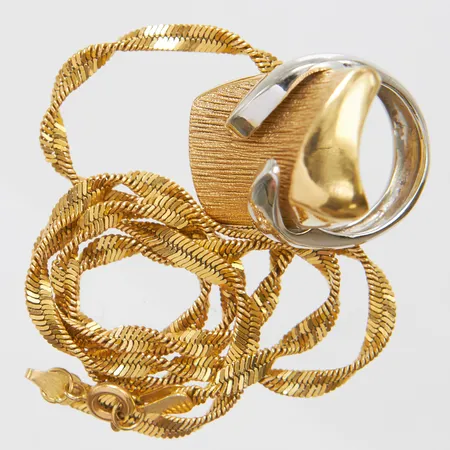 Diverse guld, defekt, 18K  Vikt: 25,3 g