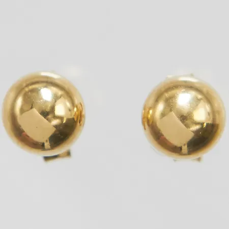 Örhängen, kulor, Ø5mm, ena snurrebussen något skadad, 18K Vikt: 0,5 g