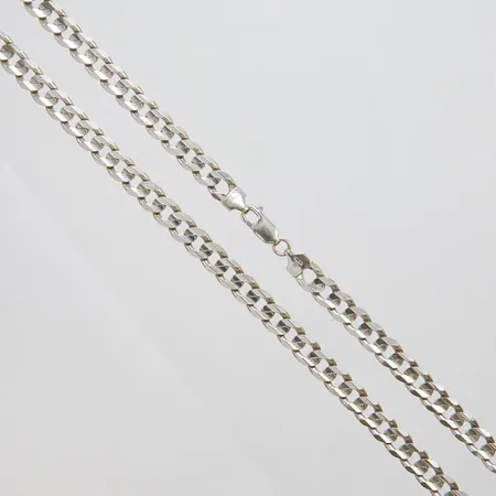 Kedja, Pansar, längd: 56cm, bredd: 7,2mm, vitguld, 18K Vikt: 62,2 g