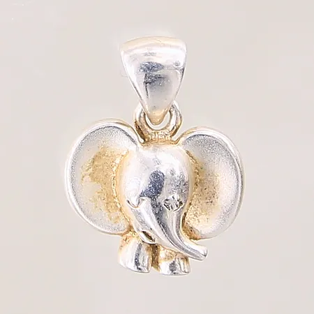 Hänge, elefant, 25x13mm, silver 925/1000 Vikt: 1,8 g