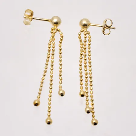 1par örhängen i förgyllt silver, mått 3,8x42mm, 925/1000, vikt 1,64g.