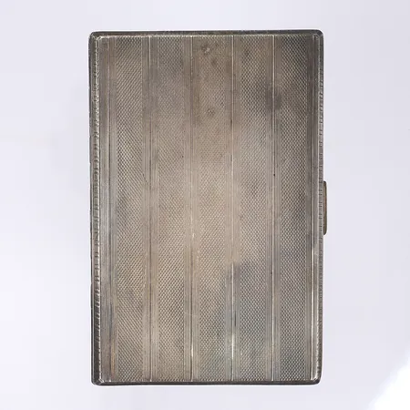Cigarettetui, 12x8cm, förgylld invändigt, Brittiska stämplar, silver 925/1000 Vikt: 207,8 g