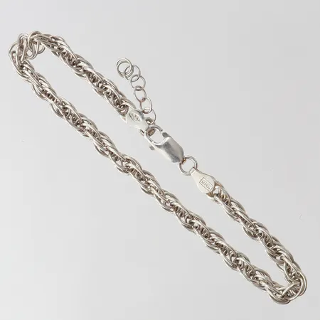 Armband, ca 18,5-20,5cm, bredd 4mm, reglerbar längd, GHA. 925/1000 silver Vikt: 6,7 g