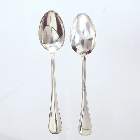 6 Kaffeskedar, längd 12cm, modell Svensk, år 1993, silver 830/1000 Vikt: 78,4 g