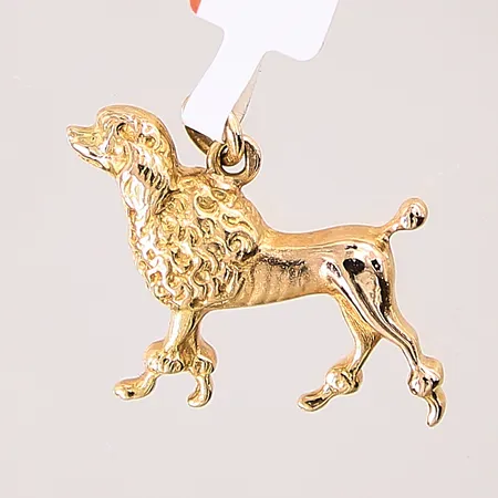 Hänge, hund, 25x5mm, plomberingsetikett,18K Vikt: 3,1 g