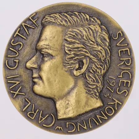 Bronsmedalj, Carl XVI Gustaf, 1973, Ø40mm, numrerad 2653/7000, sporrong