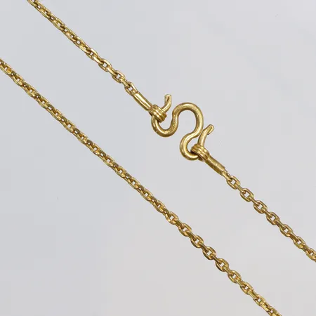 Kedja Ankarlänk 46cm, otydliga stämplar, högkaratigt minst 22K Vikt: 7,6 g