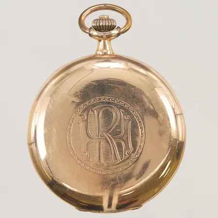 Fickur savonette IWC, 50mm, verknr 629090, boettnr 733292, innerboett i 14K, graverad, bruttovikt: 88,4g.