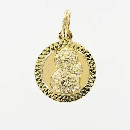 Hänge, Maria och Jesus, 20mm, Ø13mm, 14K.   Vikt: 1 g