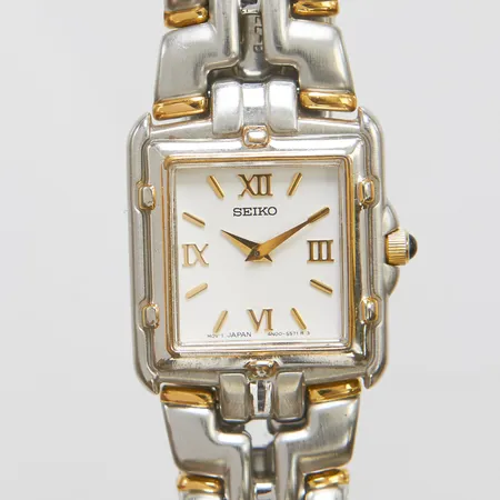 Damur Seiko, Ø 21mm, quartz, boettnr 883587, längd armband ca 15cm, rostfritt stål, behov av batteribyte.