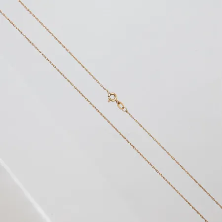 Kedja, Singapore, längd: 47,7cm, bredd: 1mm, GHA, 9K Vikt: 0,9 g