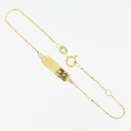 Barnarmband Venezia, 14cm/16cm, bredd 0,5-5mm, slitage på platta, 18K Vikt: 1,6 g