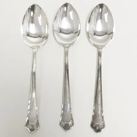 3 Bordsskedar, modell: Chippendale, längd:180mm, silver, 830/1000 Vikt: 134,8 g