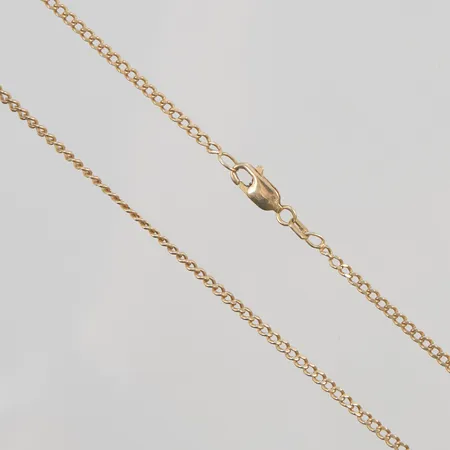 Kedja, pansar, 54cm, bredd: 2,1mm, defekt lås, 18K, 7,1g.