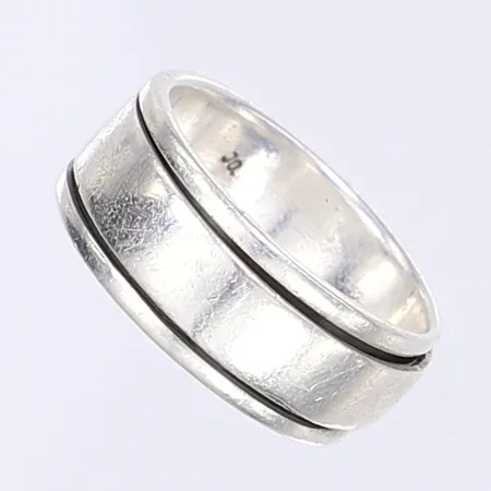 Ring, spinner, stl 19¾, bredd 9mm, silver 925/1000 Vikt: 8,2 g