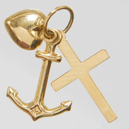 Hänge, Tro, Hopp & Kärlek, 19,4x9,4mm, 18K Vikt: 0,6 g