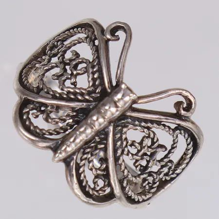 Ring fjäril, stl 17¼, bredd 2,4-15,8mm, silver 925/1000 Vikt: 3,6 g
