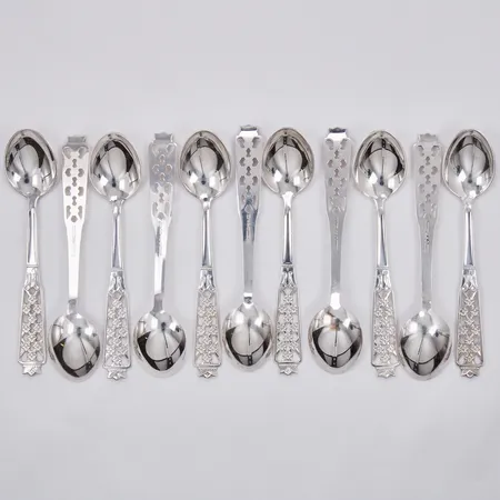 11 Kaffeskedar, modell Princess, längd: ca 10,5cm, 830/1000 Silver Vikt: 112 g