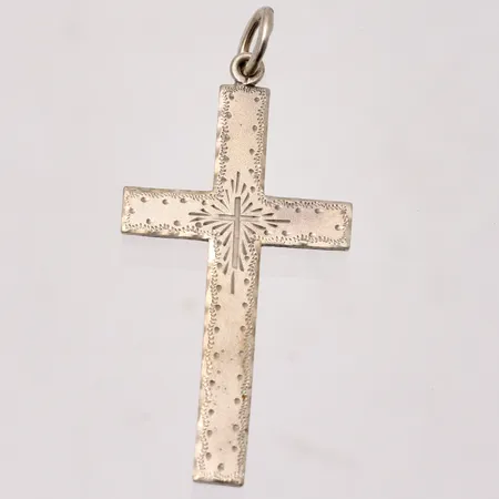 Hänge i silver, Kors, mått 19,4x43,5mm, 830/1000, vikt 1,67g.