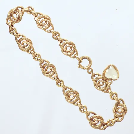 Armband, ostämplad, längd 19cm , bredd 8,50mm, 18k  Vikt: 6,4 g