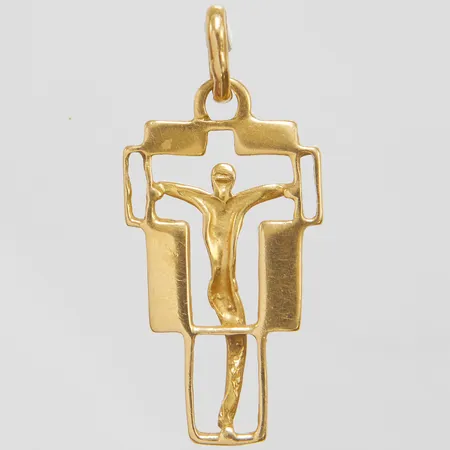 Hänge, krucifix, 39,2x17,5mm, 18K Vikt: 3 g