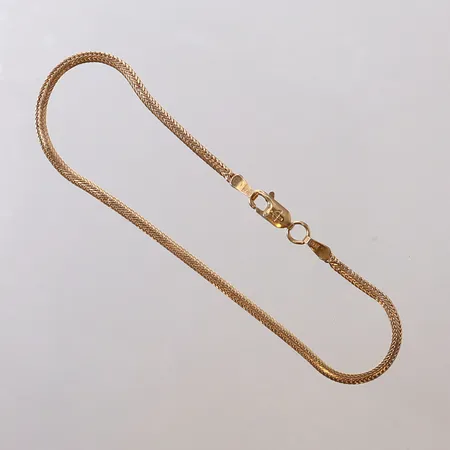 Armband, längd 19cm, bredd ca 2mm, ojämn länk, 18K Vikt: 2,3 g